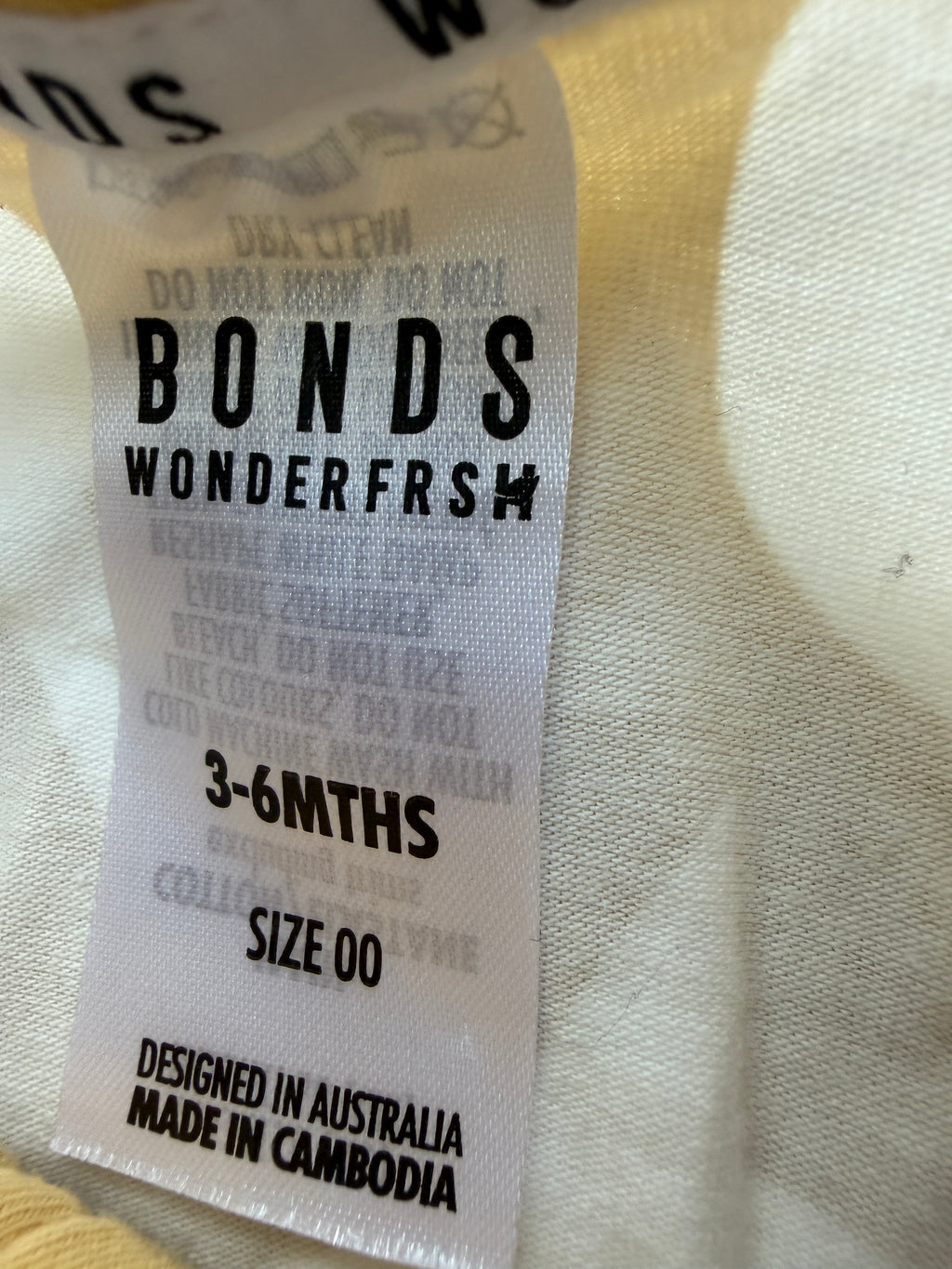 Bonds Wonderfresh (3-6M)