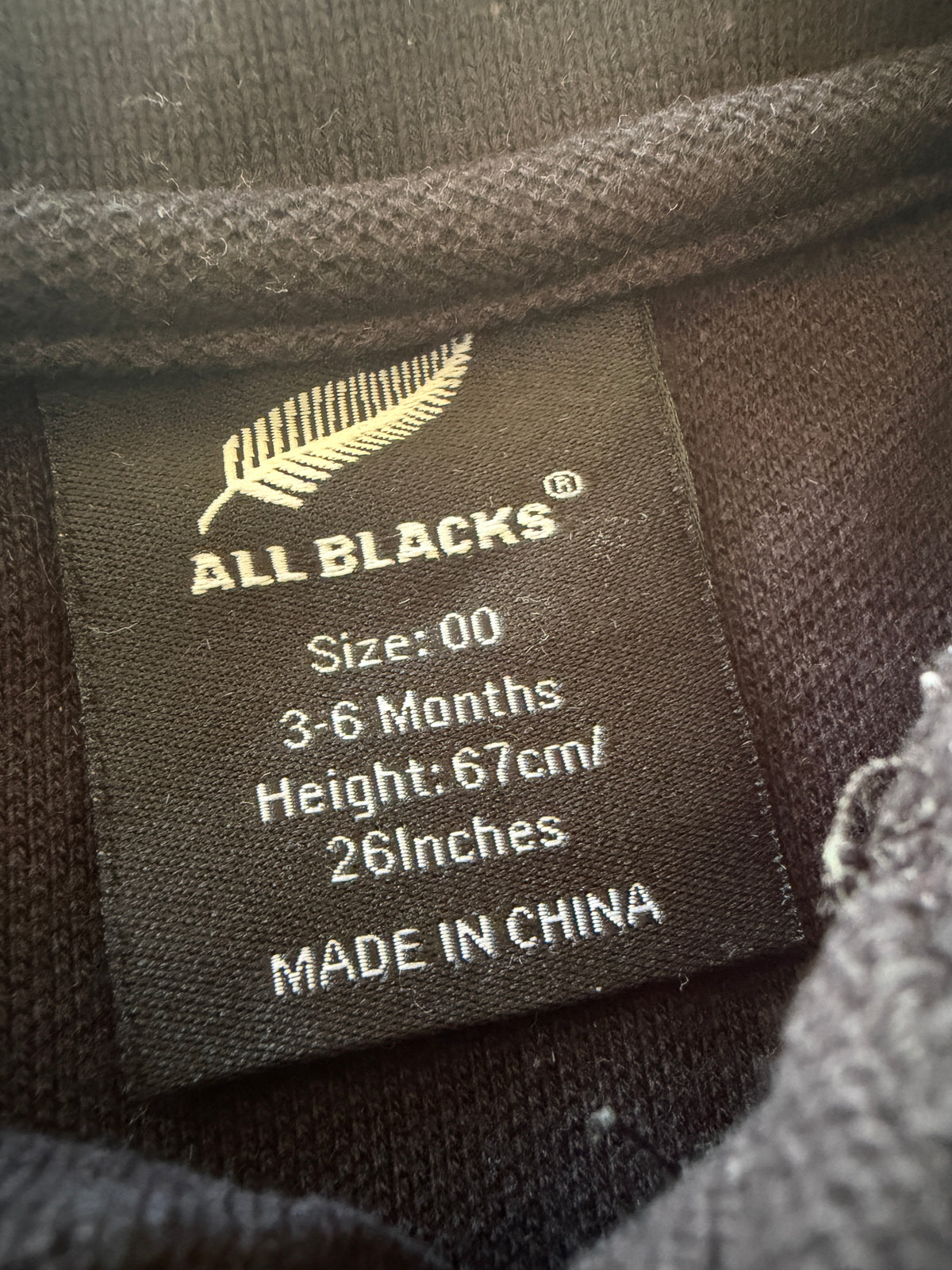 All Blacks Tshirt (3-6M)
